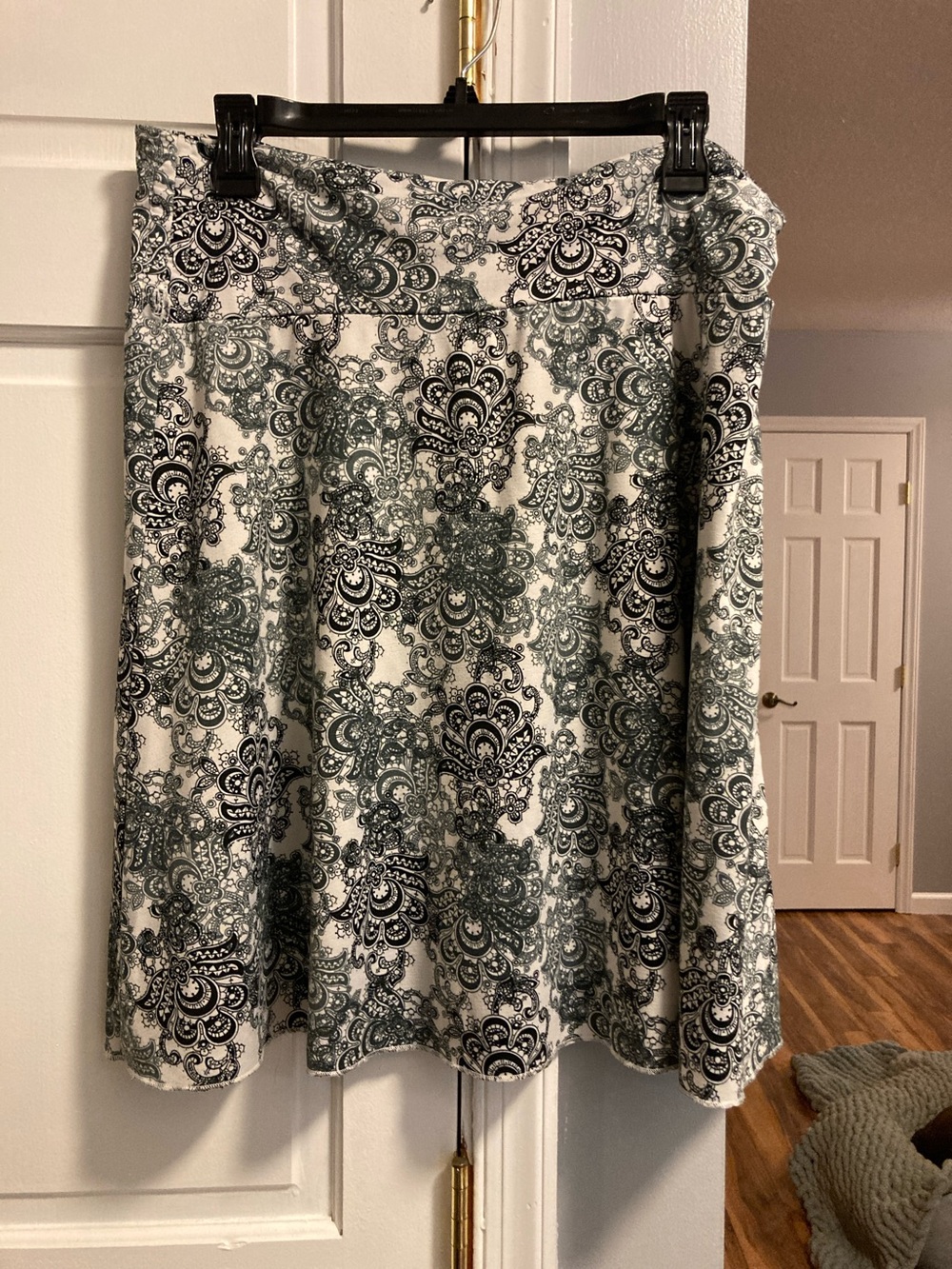 Tranquility by Colorado Clothing Black and White Paisley Skirt
